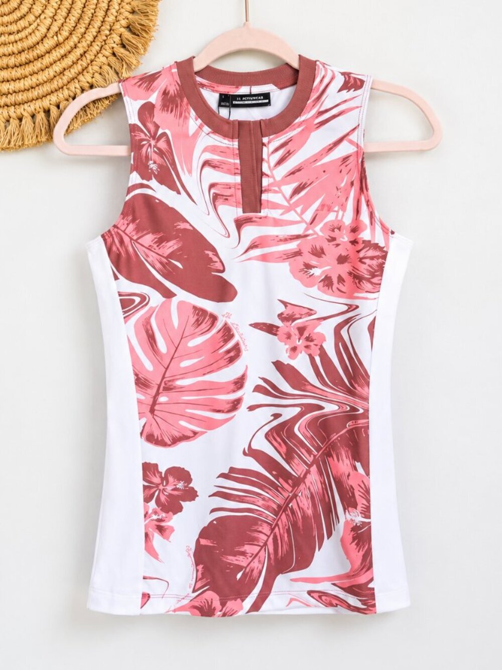 J. Lindeberg NEW Meya Hibiscus Pink Sleeveless Golf Tennis Pickleball Top SZ XS - Picture 2 of 10